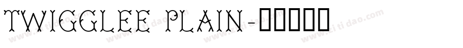 Twigglee Plain字体转换